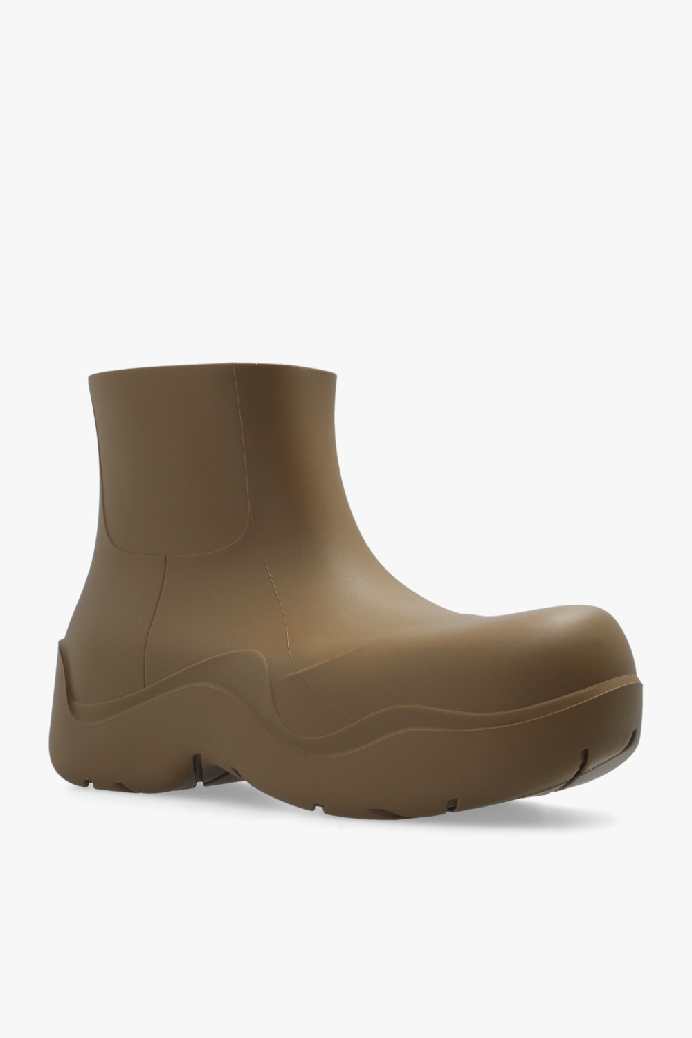 Brown 'Puddle' short rain boots Bottega Veneta